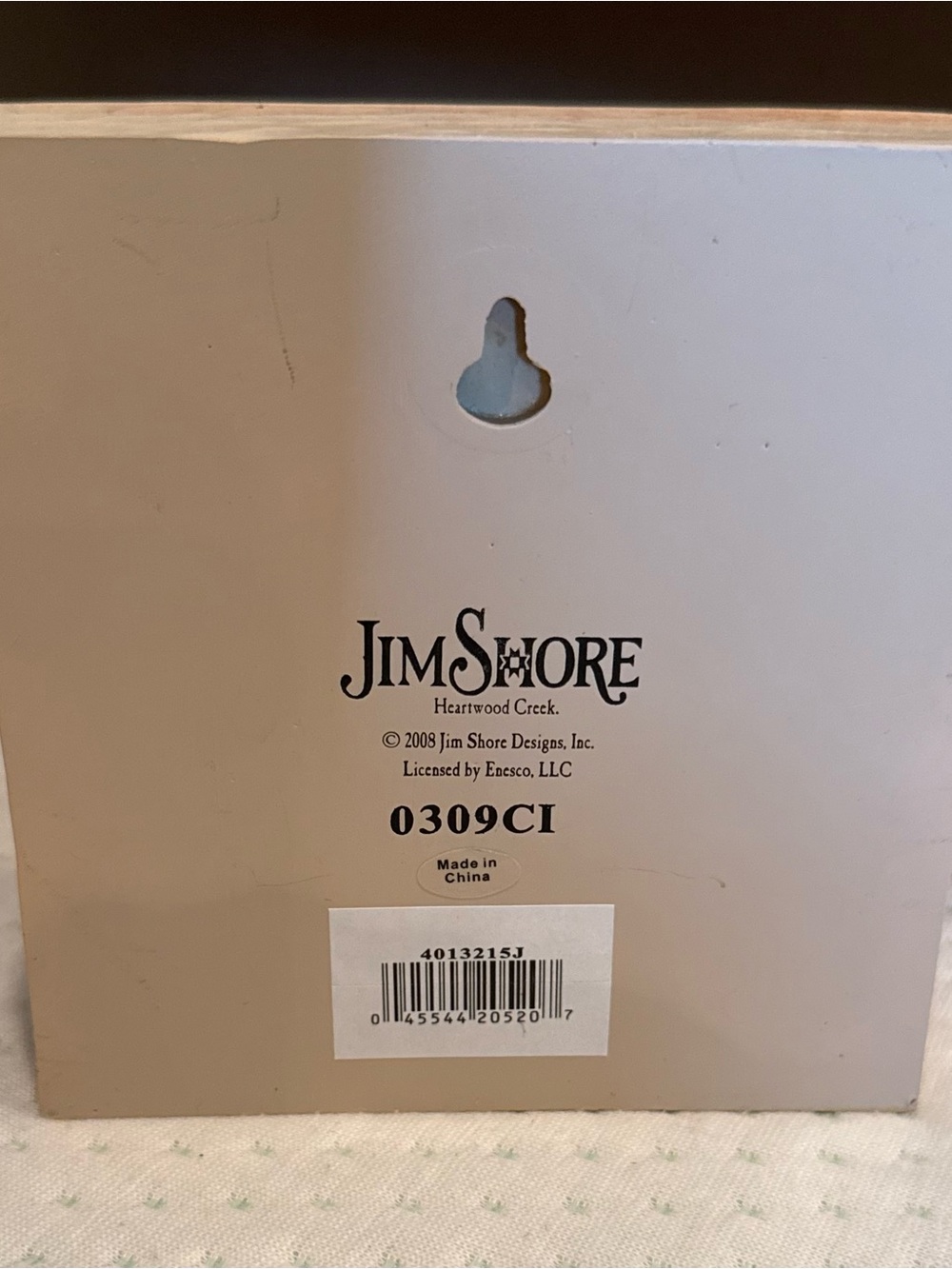 Jim Shore “J” Heartwood Creek Collection Enesco 0309CI